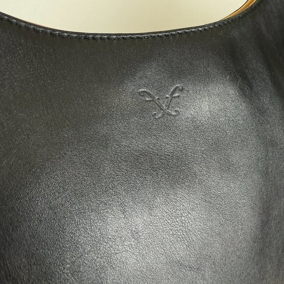 Frederic Fekkai Black Leather Shoulder Bag Made in Italy - Picture 3 of 16